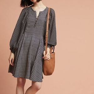 Maeve Black and White Nilaya Button Front Dress Size Medium